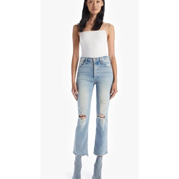 NWOT Mother Denim - The Tripper Flare in Cut Flowers, Sz 28 $260 - Picture 1 of 7